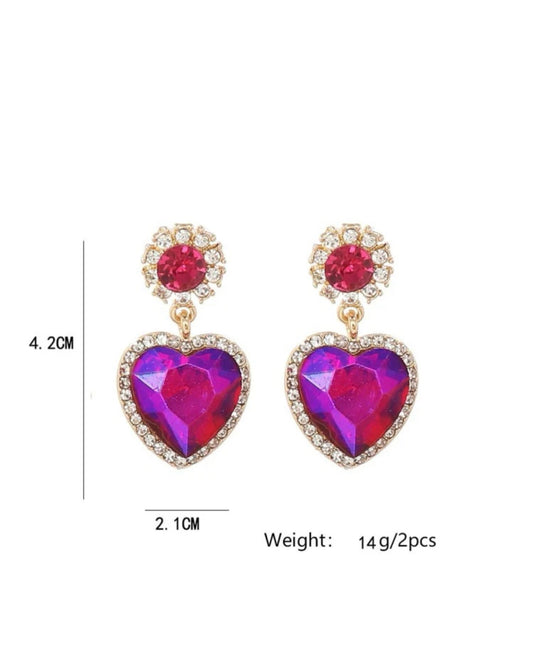 Pink heart Barbie fashion earrings